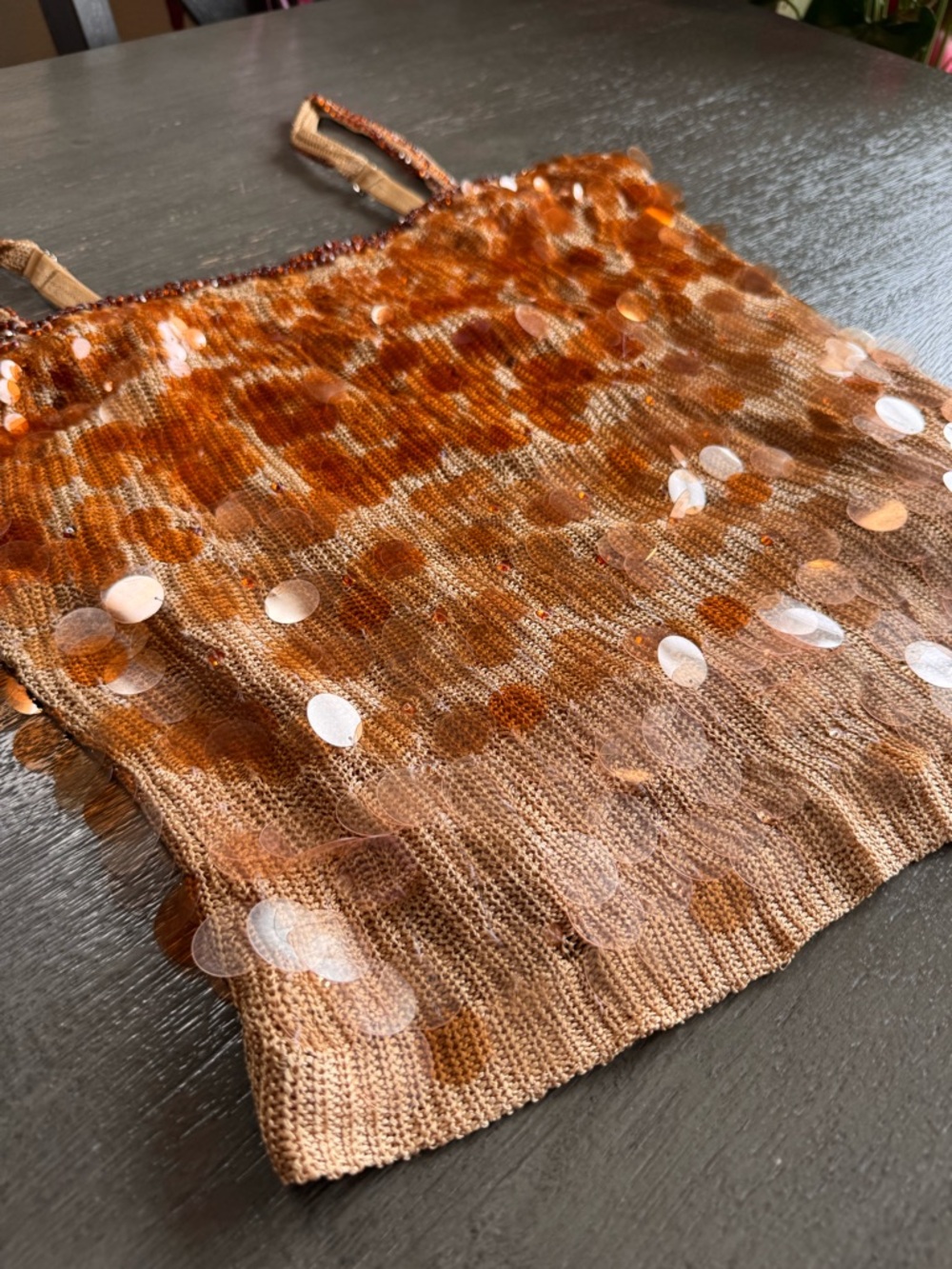 Boston Proper Copper Sequin Tank Top - Picture 4 of 10